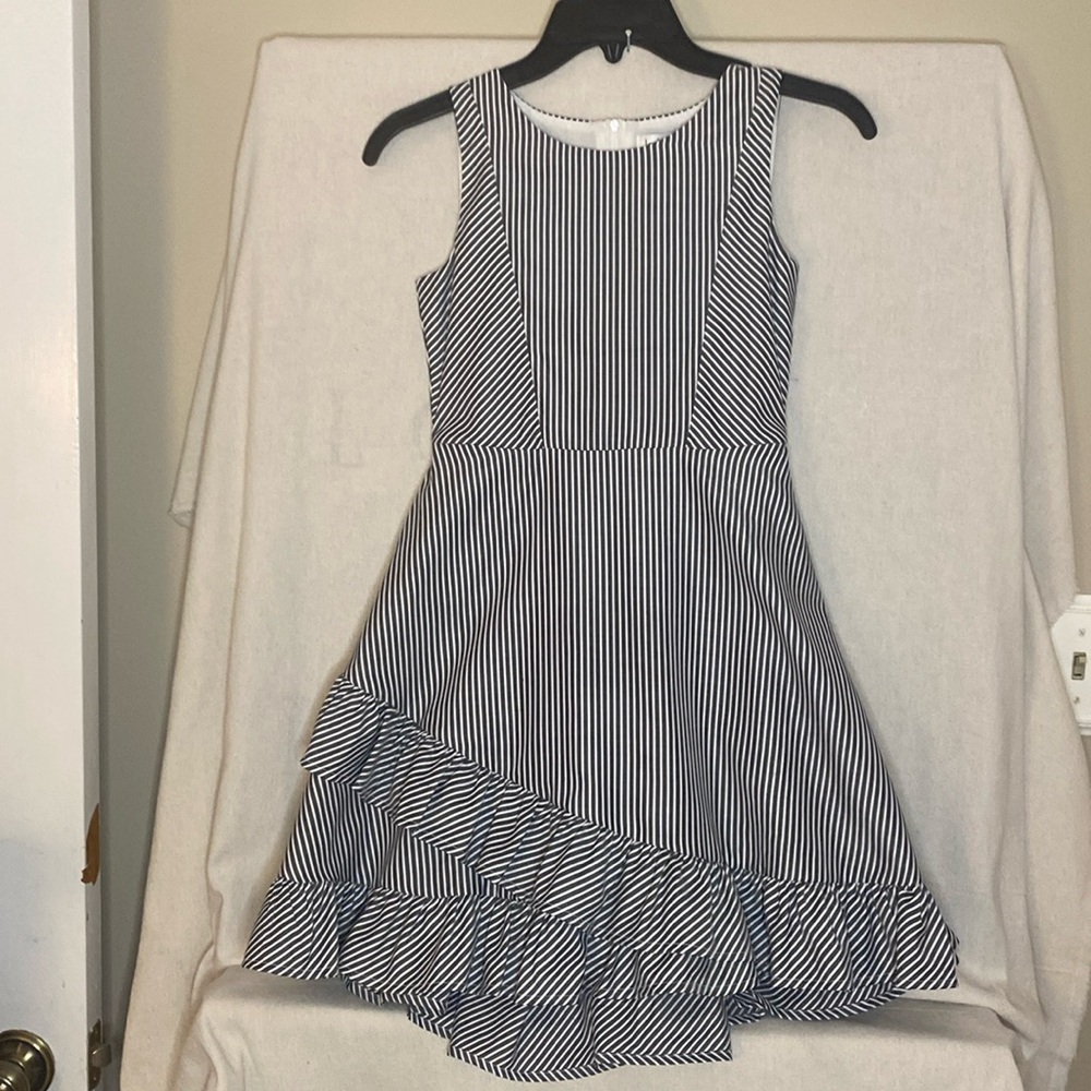 Blush by Us Angels Girls Size 10 Dress Black/White Stripe